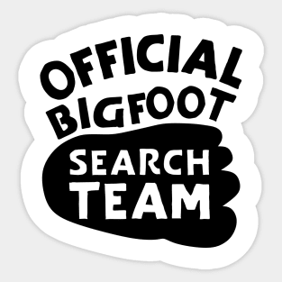 Official Bigfoot Search Team Sticker